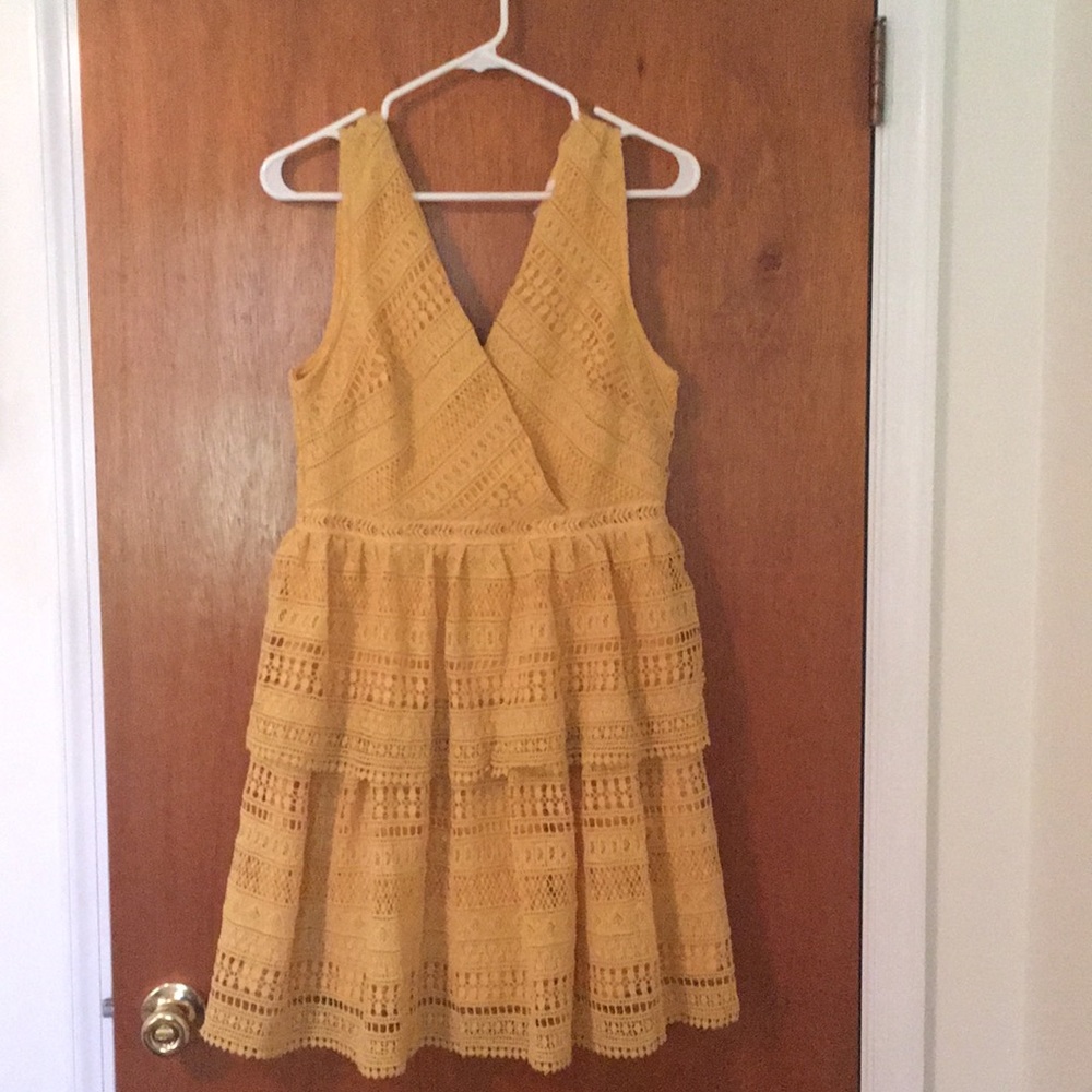 Yellow lace dress from Francesca’s